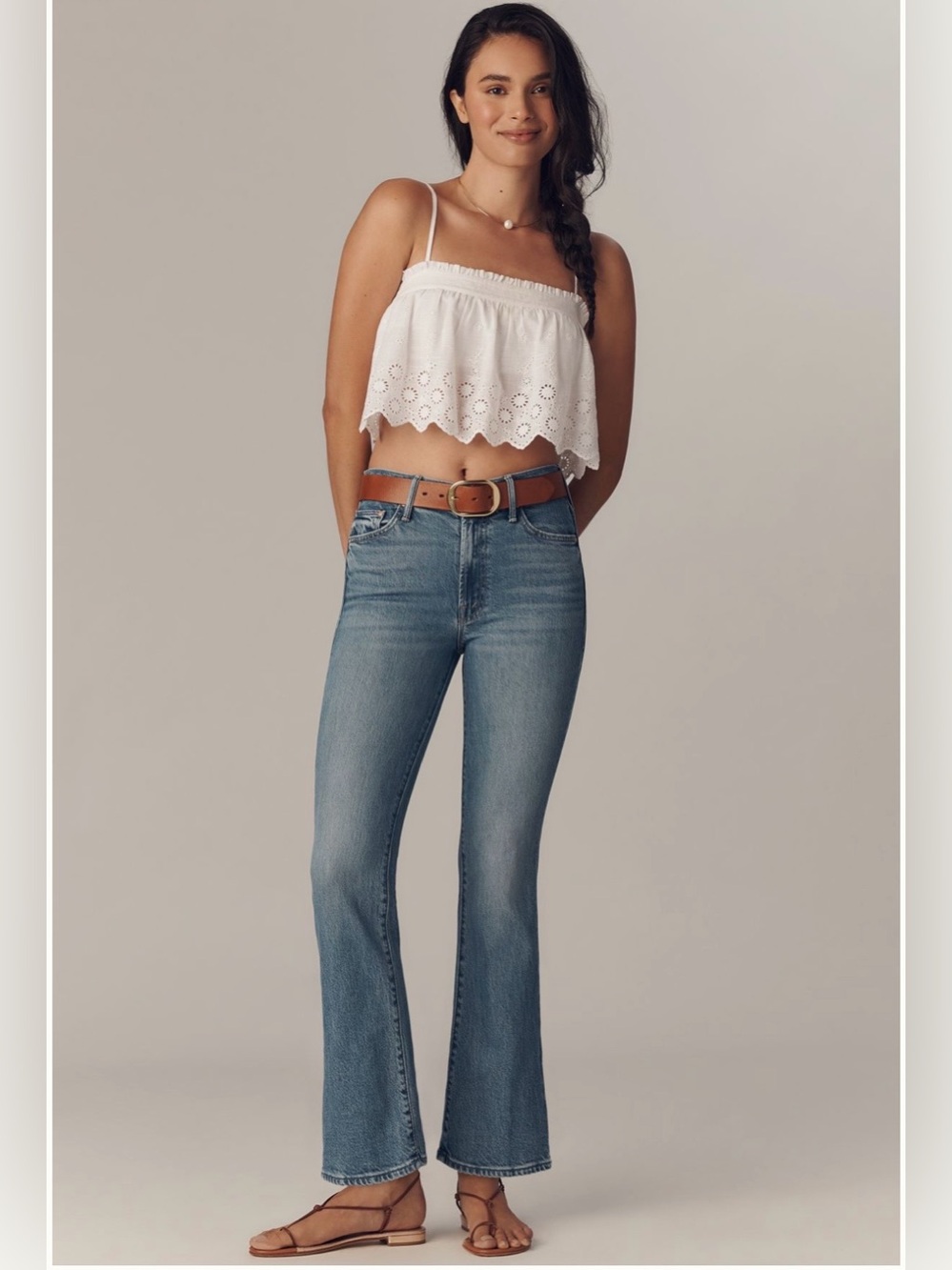 Mother the outsider flood jeans